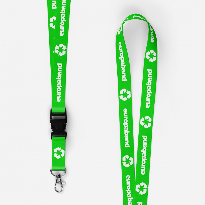 Lanyards RPET Quadri + clip desmontable