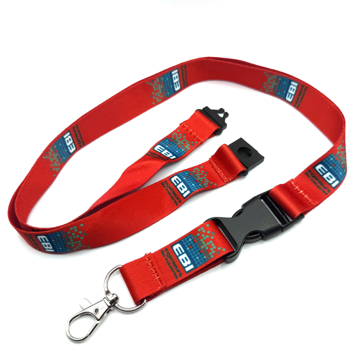 Lanyards poliester satinado exprés + clip de seguridad y clip desmontable