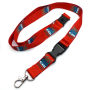 Lanyards poliester satinado exprés + clip de seguridad y clip desmontable