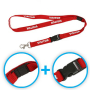 Lanyard Nylon + clip de seguridad y clip desmontable