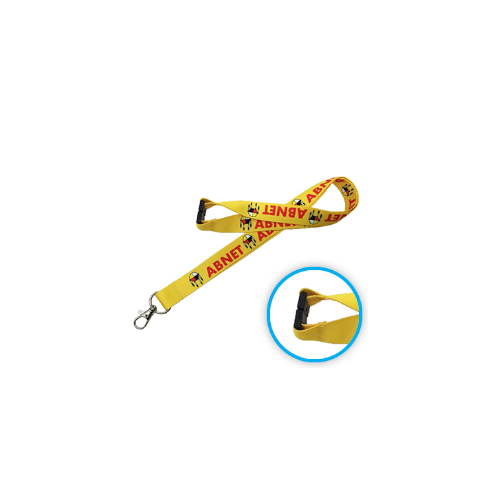 Lanyard poliester satinado + clip de seguridad