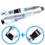 Lanyard poliester satinado + clip de seguridad y clip desmontable