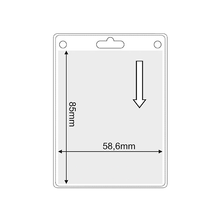 porta acreditaciones 58,6 x 85 mm